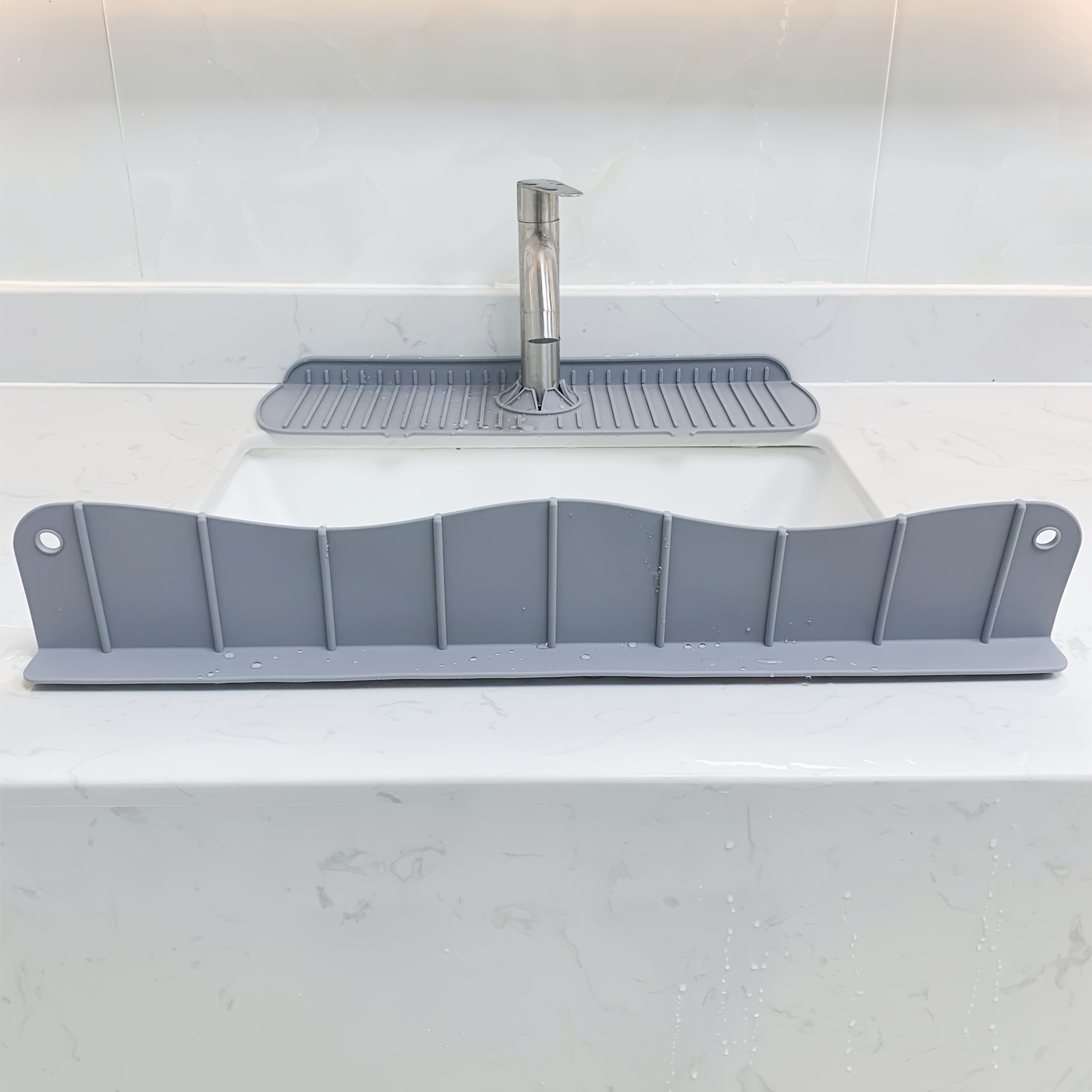 Dropship 1pc Kitchen Faucet Sink Splash Guard; Silicone Faucet