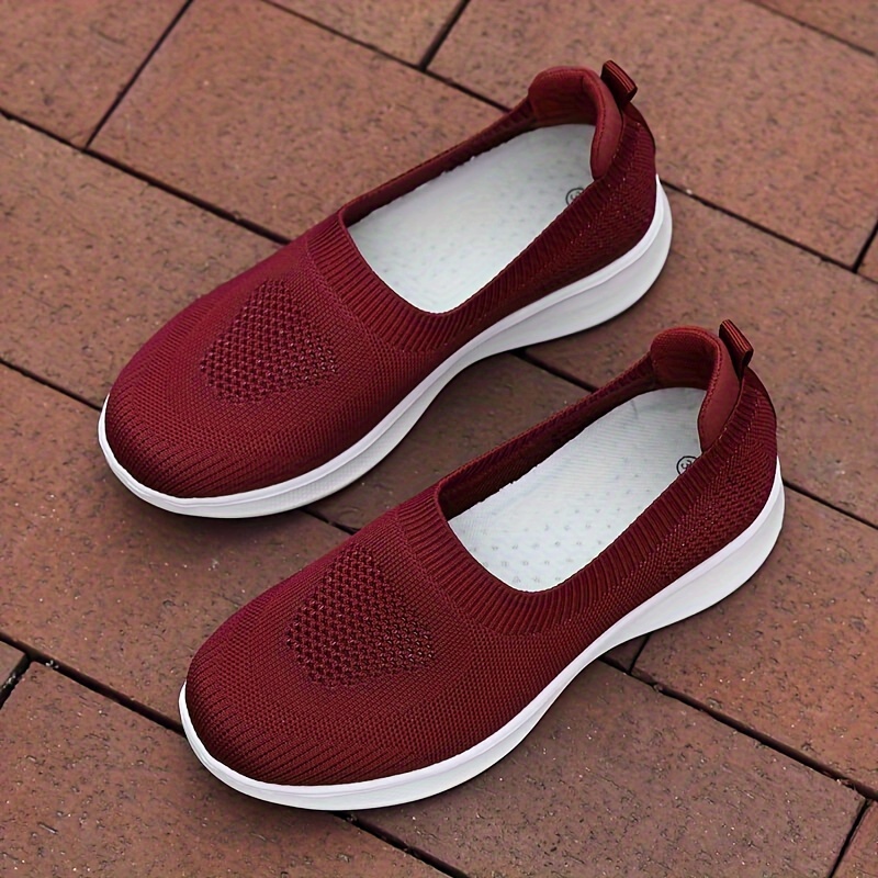 Knit Weaving Slip-on Walking Shoes for Women