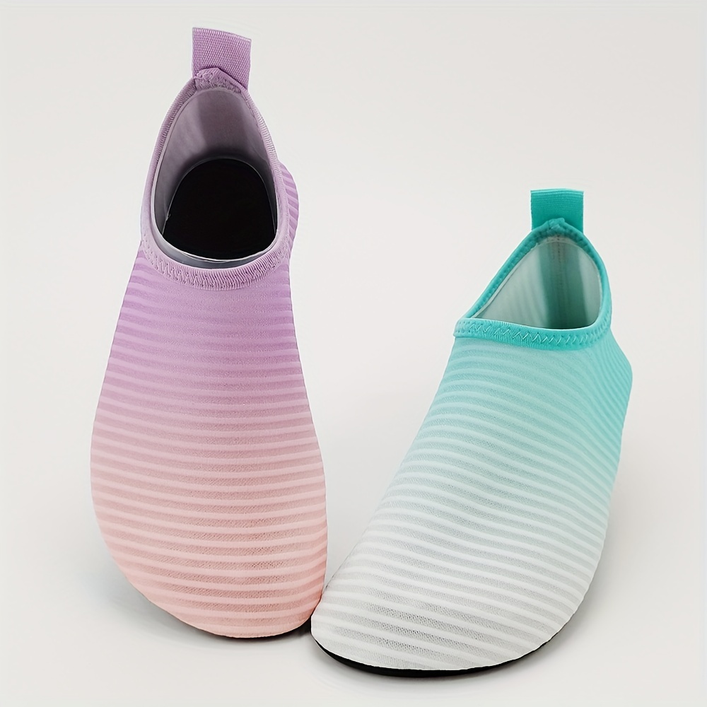 Cute Cartoon Barefoot Slip On Slippers, Lightweight Non Slip Quick Drying House Shoes For Girls, Swimming Walking Yoga, All Seasons