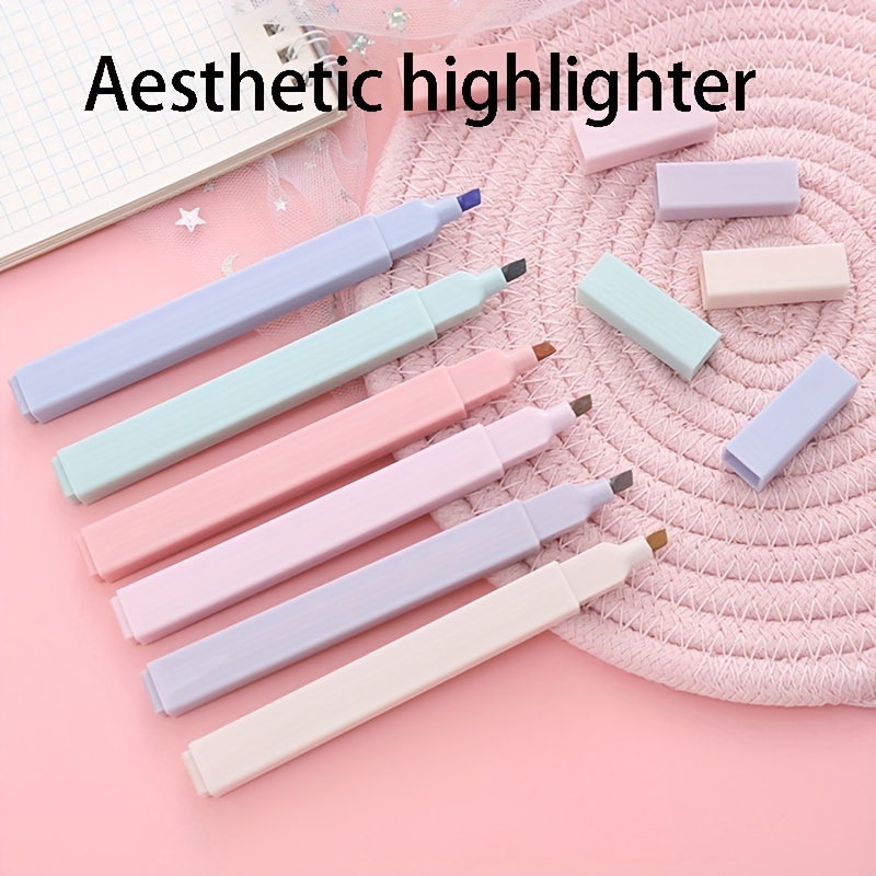 Aesthetic Highlighters Double headed Highlighters With Soft - Temu