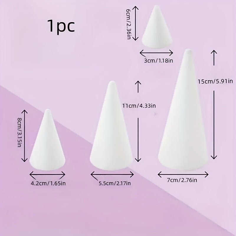 Foam Tree Cones 4 Different Sizes Of Foam Cones For Diy Arts - Temu