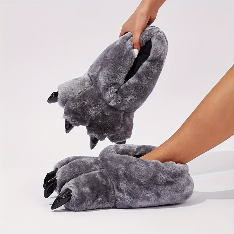 Mens hot sale wolf slippers