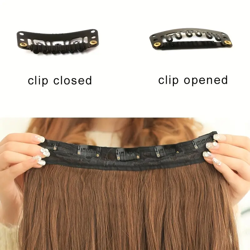 5 Clips In Long Straight Hair Extension 3/4 Full - Temu