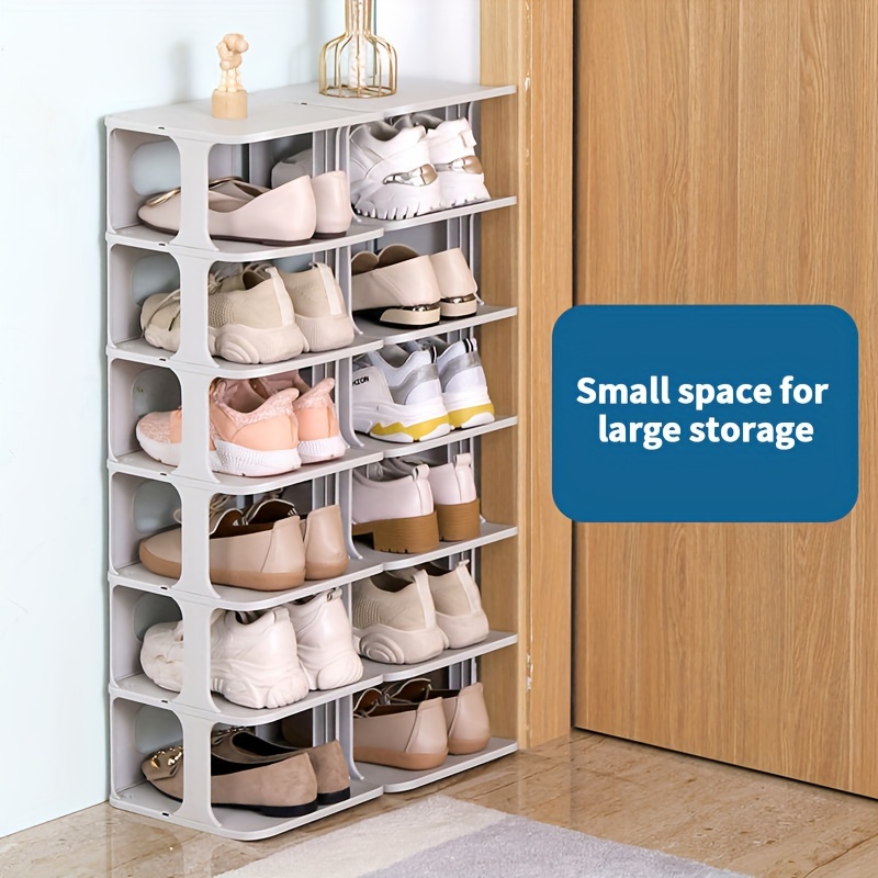 8 Tier Wood Freestanding Shoe Cabinet Shoe Rack with Open Storage for  Entryway