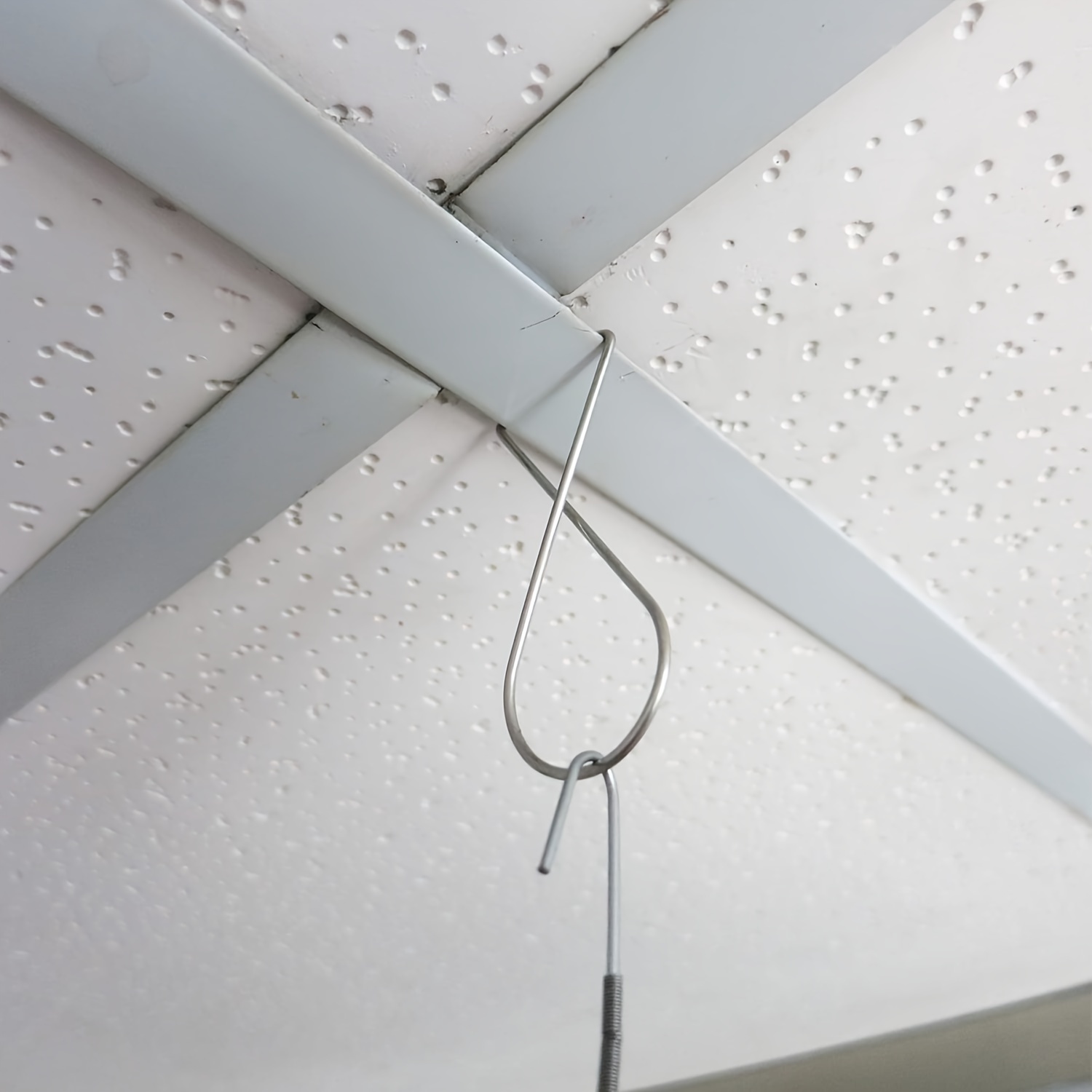 100pcs Ceiling Hook Clips Drop Ceiling Hanger Hooks Hanging Suspended  Ceiling Tile Grid Clips 