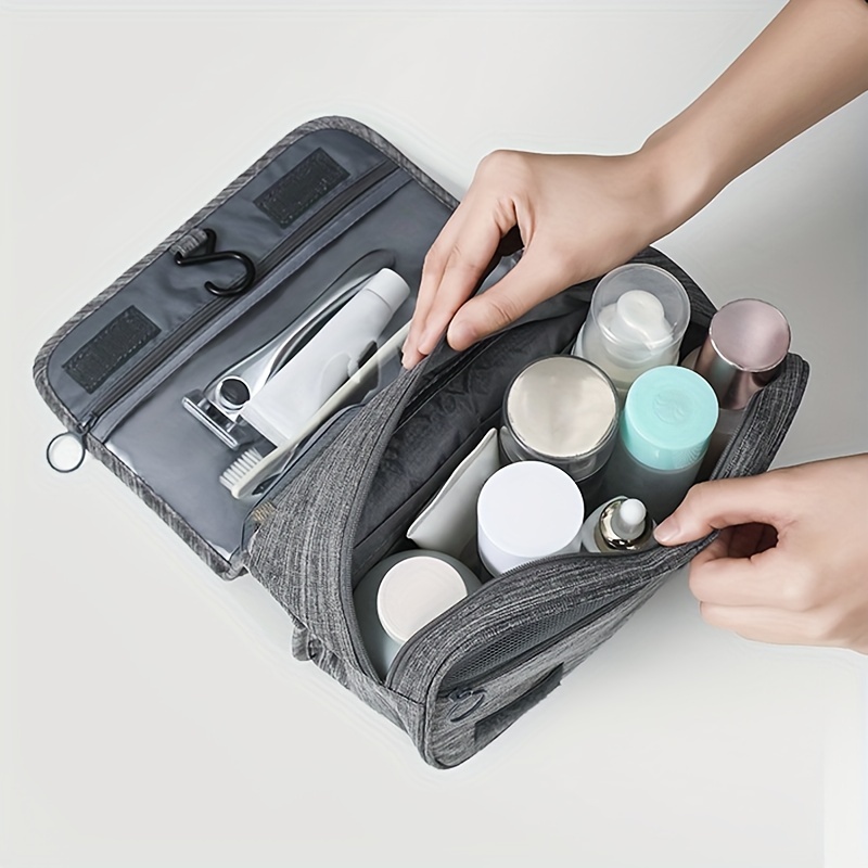 toiletry bag with   hook large capacity cosmetic bag hanging toiletry storage bag daily commuting and travel portable makeup and toiletry storage bag details 5
