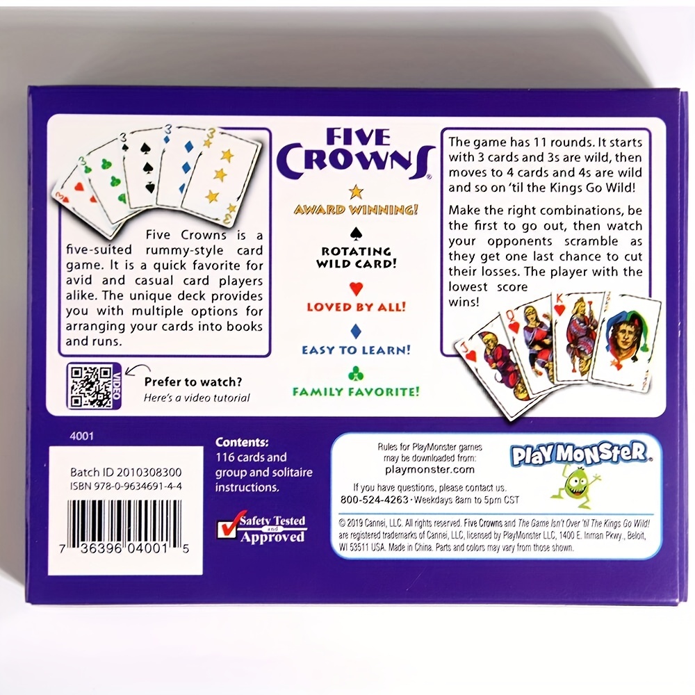 Five Crowns Card Game Family Board Game