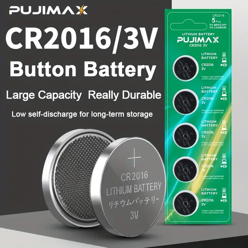 Pujimax Cr2016 Lithium Button Battery Dl2016 Br2016 Dl2016 - Temu