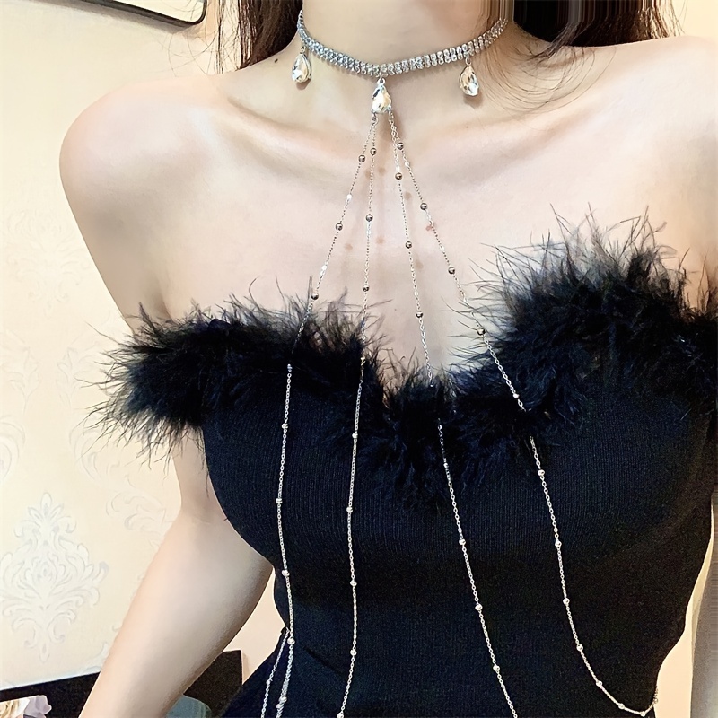 Fashion Sexy Micro Breast Chain Game Dress Up Body - Temu