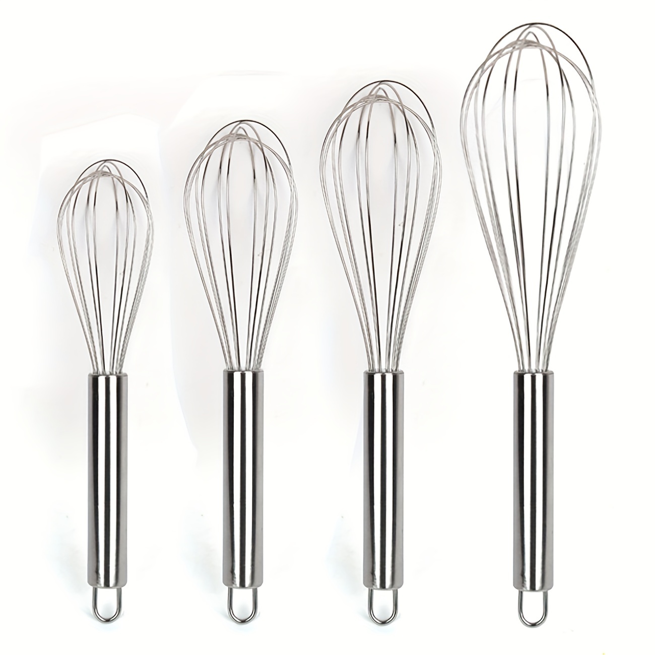 Stainless Steel Whisk (Set of 3) - Kitchen Utensil Wisk For Blending &  Stirring