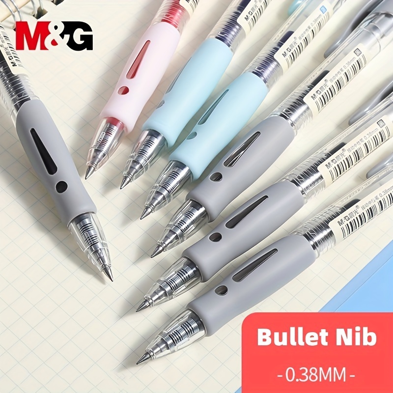 

M&g 3 Pack 0.38mm Black/red/blue Retractable Gel Pen Student Signature Pen Red Pen Office Press Type Gel Pen