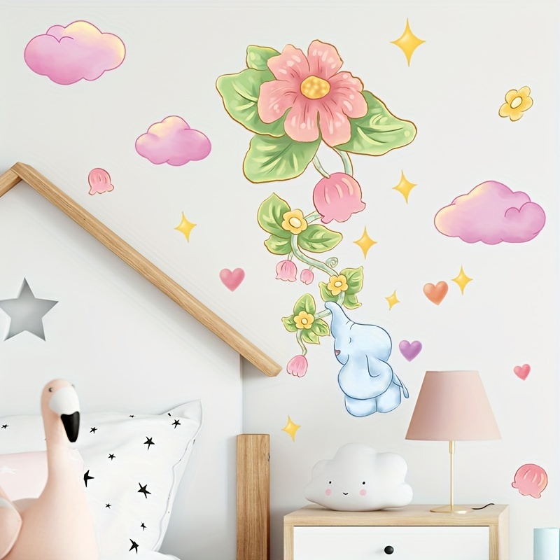 Vinilos de Pared Decorativos Unicornio Nube Rosa Pegatinas pared