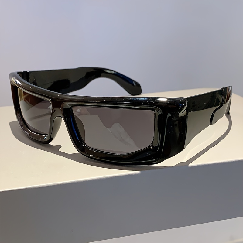 Futuristic Wrap Around Sunglasses For Women Men Cyberpunk Mirrored Decorative Shades Props For Rave Party Beach Travel