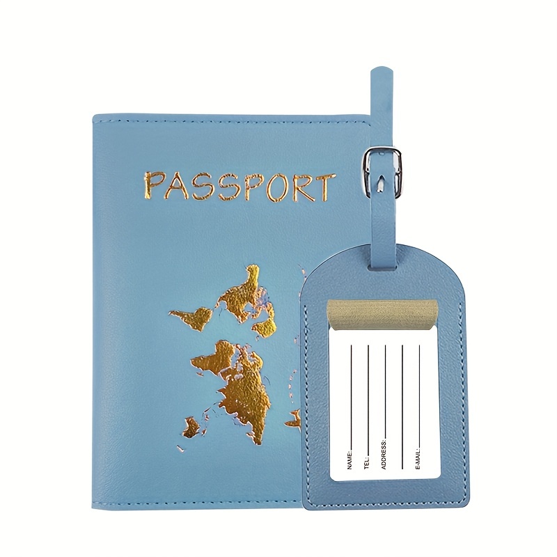 Blue Stamps Passport Cover