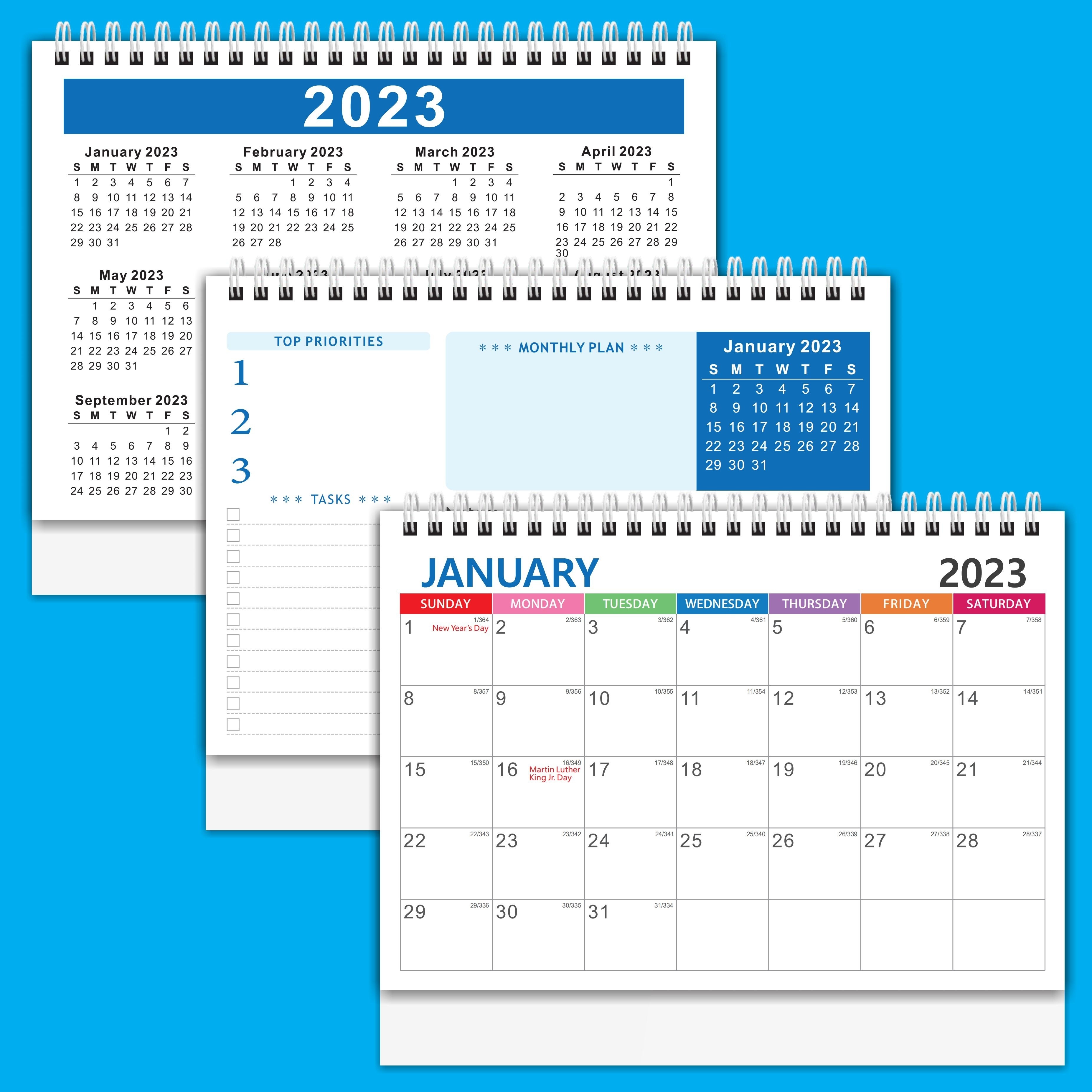 2023 Planner Small Desk Calendar(9*7.13)use Now To December