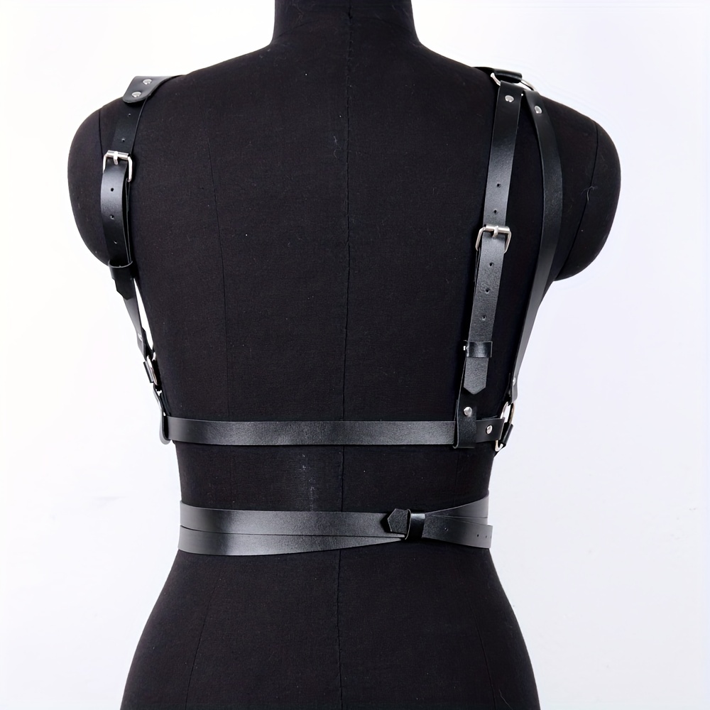 Punk PU Leather Waist Belt Gothic Harness