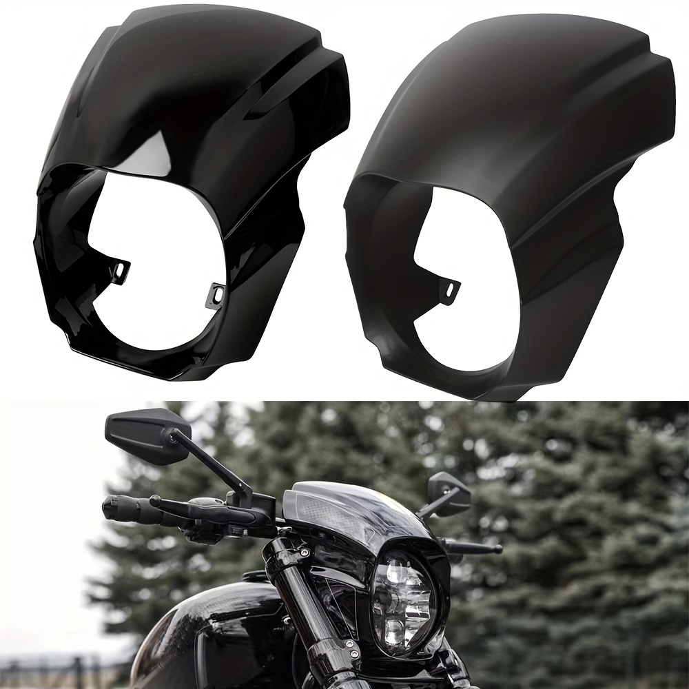 Motorrad Mattschwarz/glänzend Schwarz Frontmaske Scheinwerfer