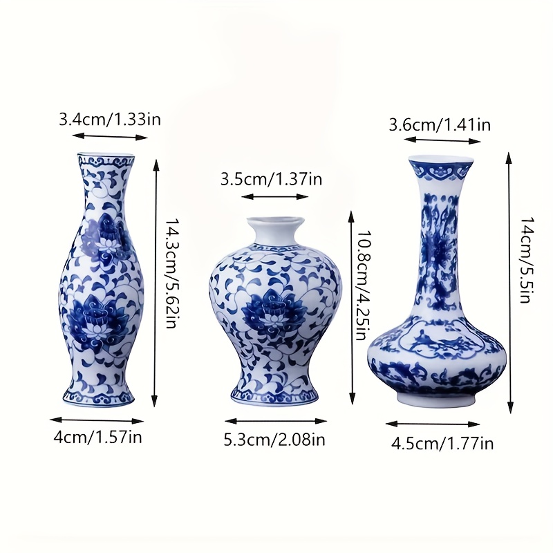 Blue White Porcelain Small Vase Jingdezhen Ceramics - Temu