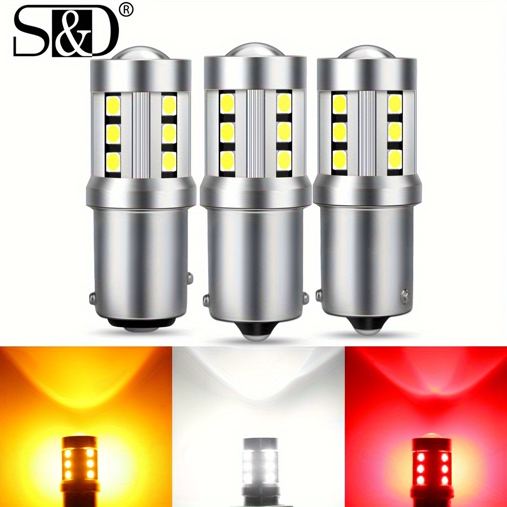 Acheter Ampoules LED T20 pour phare de voiture, 2 pièces, 7443 7440 W21/5W  W21W P21/7W 3156 3157, clignotant automatique, feu de stop inversé 12V,  blanc, rouge, jaune
