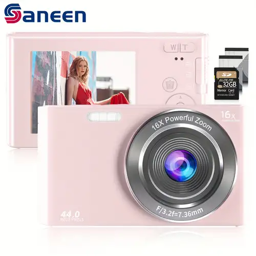 Digital Camera, FHD 1080P Digital Camera for Kids Video Camera with 32GB SD  Card 16X Digital Zoom, Point and Shoot Camera Portable Mini Camera for