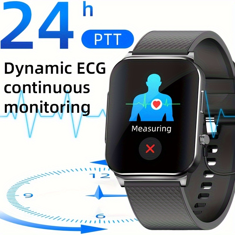 Smartwatch Non Invasive Blood Glucose Smart Watch Blood Sugar Monitor Watch Glucose  Monitor Watch (Color : Blue Glue)