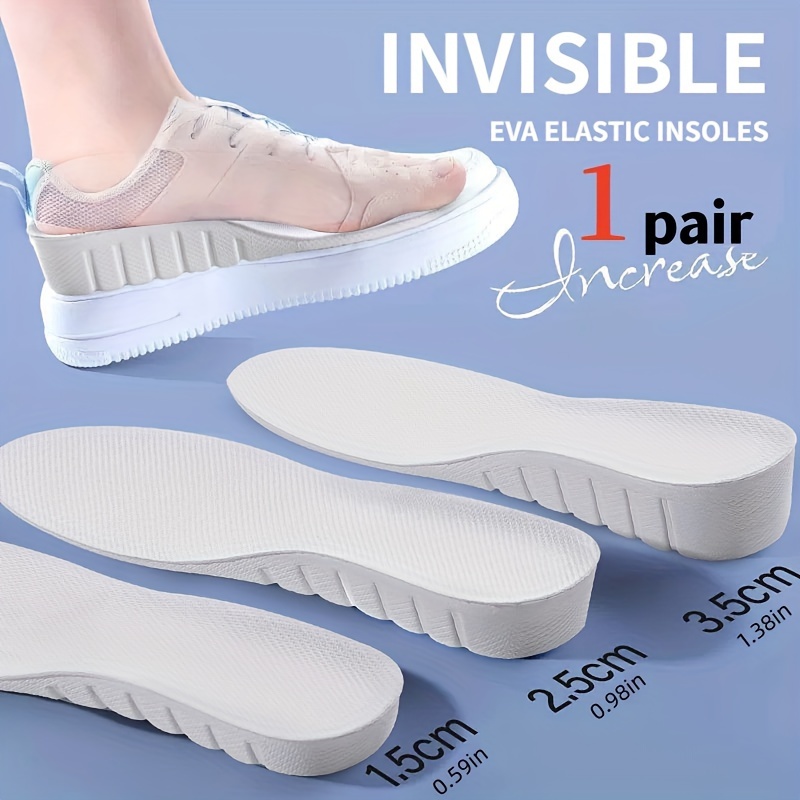 

1pair Invisible Heightening Breathable Comfortable Insoles For Women & Men