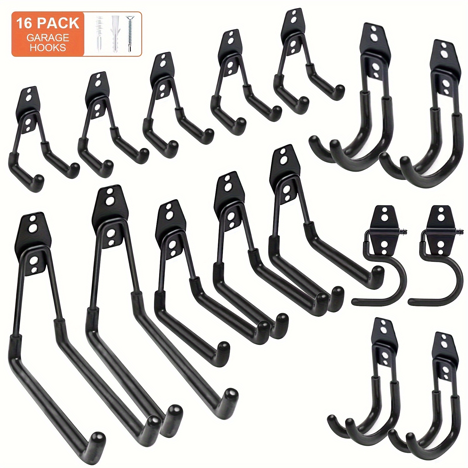 Utility Storage Hooks Garage Garden Tool Organizer Steel - Temu