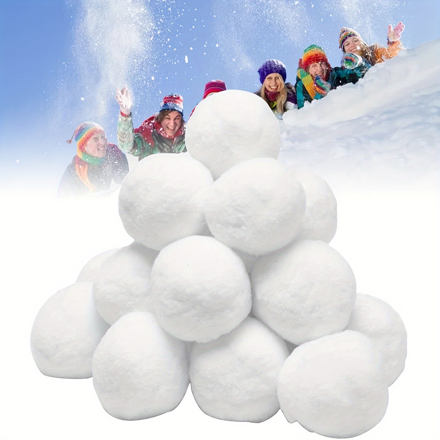 100 bolas de nieve falsas para niños, bolas de nieve de 2.4 pulgadas para  interiores, bolas de nieve artificiales para interiores y exteriores