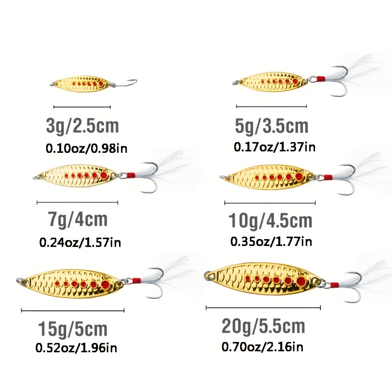Metal Spinner Spoon Fishing Lures 5g Gold Silver Artificial - Temu United  Kingdom