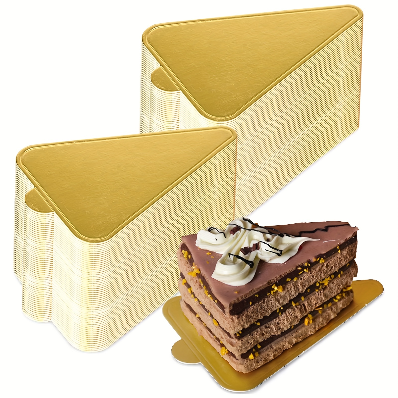Lot De 100 Mini Planches À Gâteaux, Planches À Gâteaux En Mousse De Papier  Doré, Mini