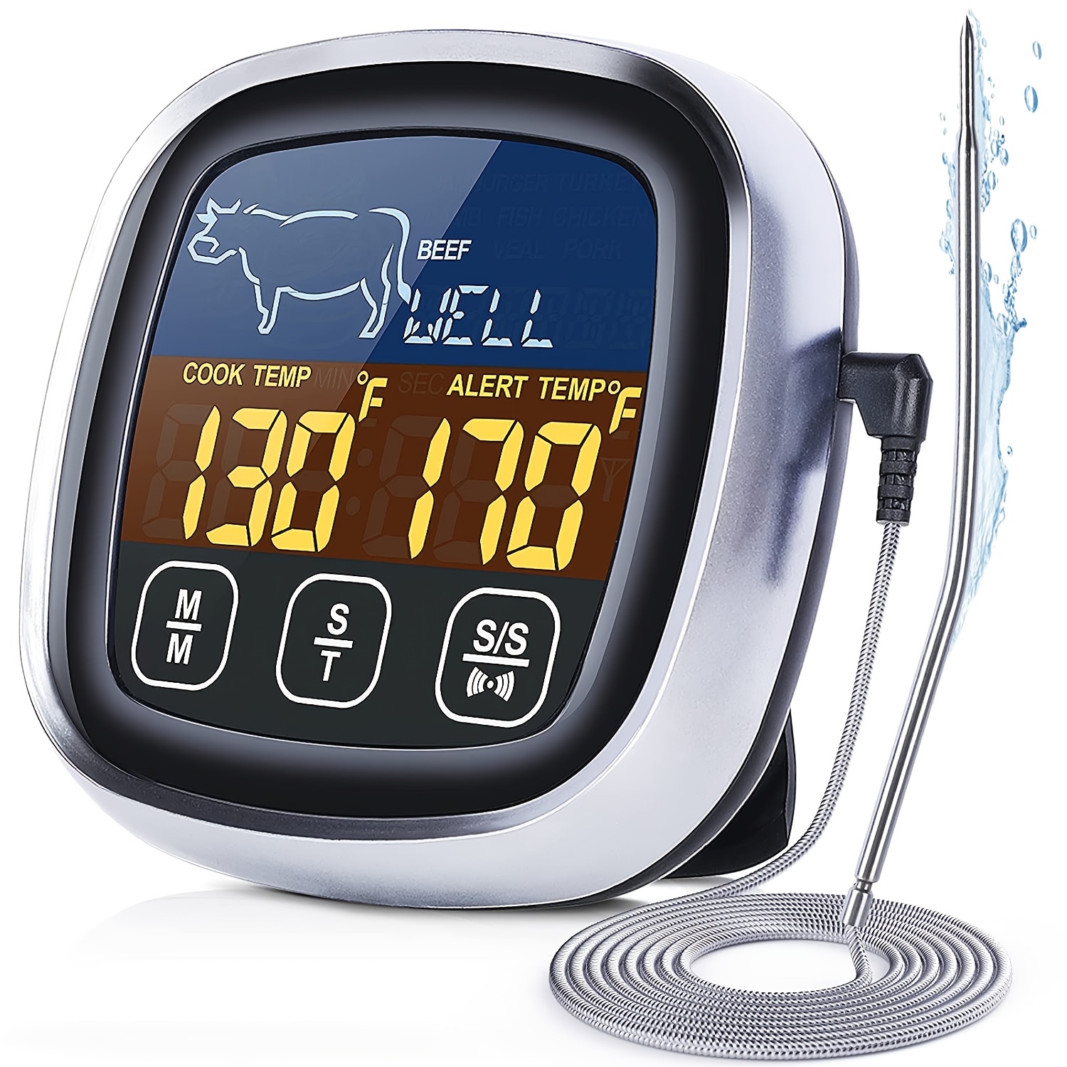 Alpha Grillers Instant Read Meat Thermometer for Grill and Cooking. Best  Waterproof Ultra Fast Thermometer with Backlight & Calibration. Digital  Food Probe for Kitchen, Outdoor Grilling and BBQ! 2023 - US $15.59