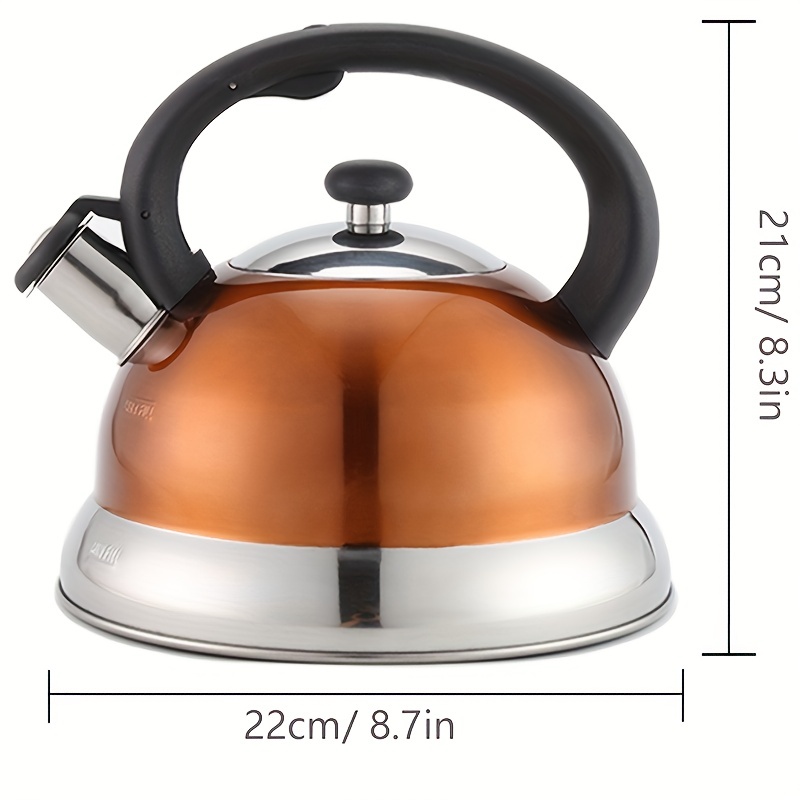 Tea Kettle Bronze Color Stainless Steel Whistle Kettle - Temu