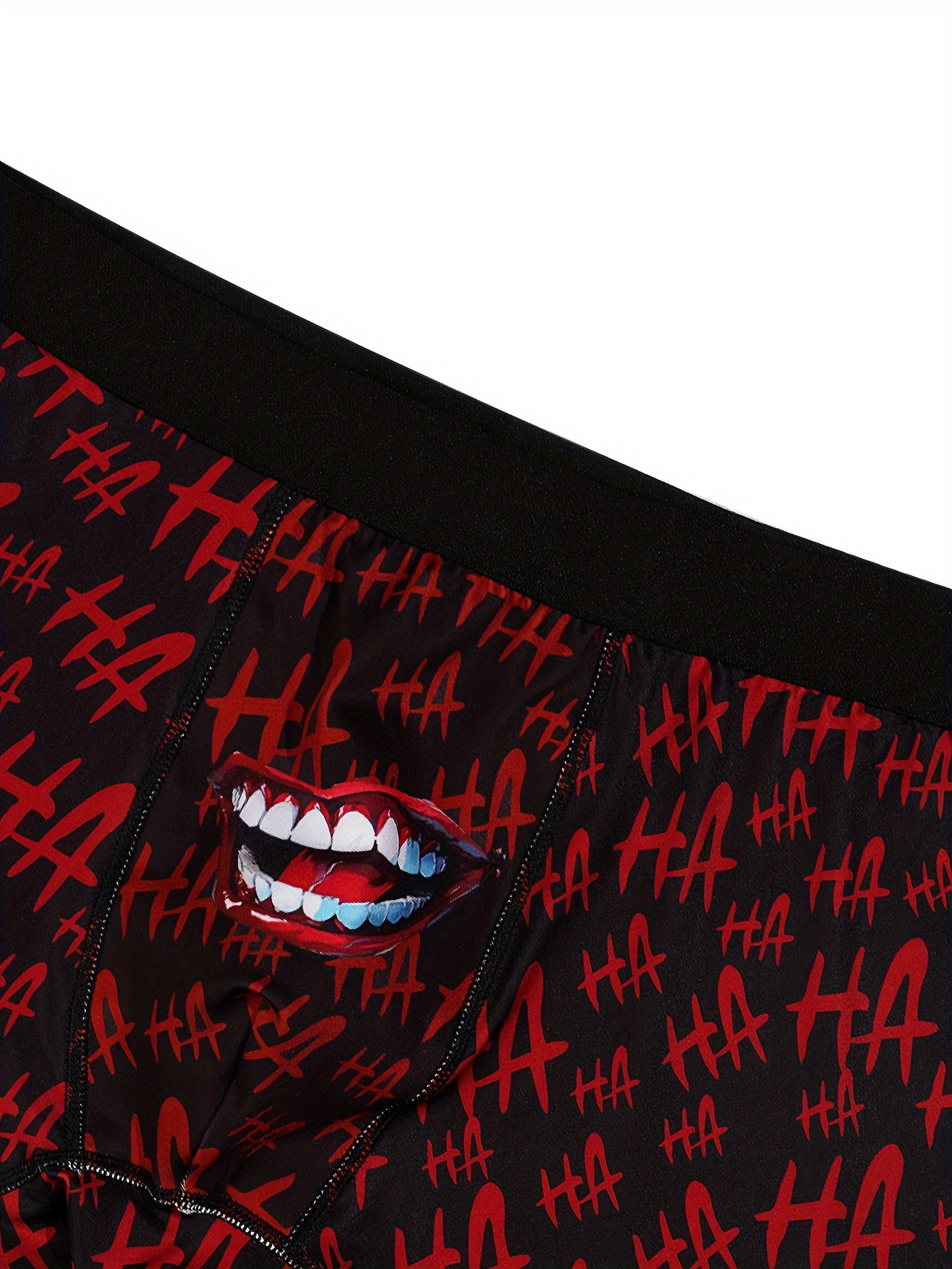 Men's Evil Lips 3d Digital Print Breathable Comfy Elastic - Temu