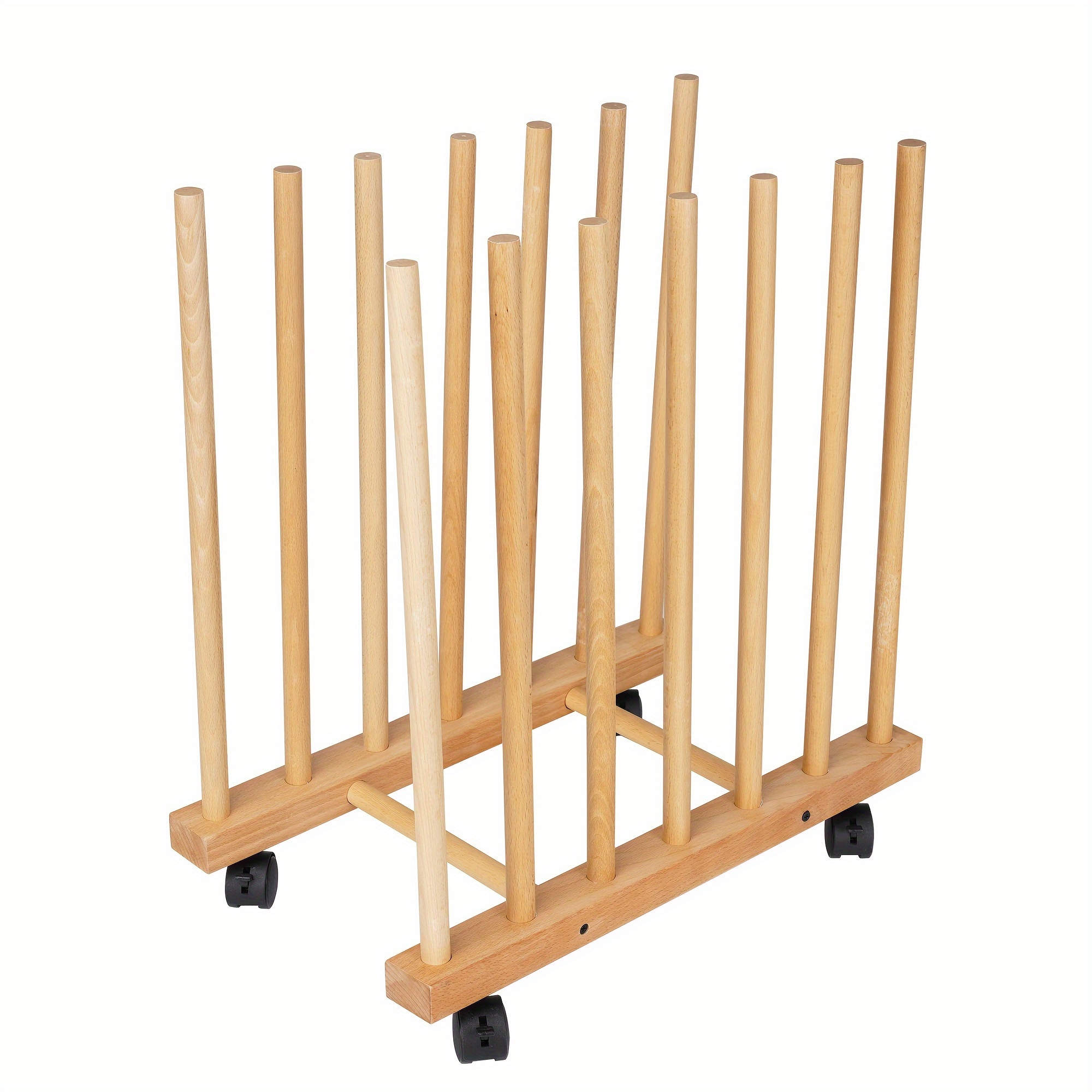 RED Artwork Storage Display Rack Art Drying Rack with Wheels for