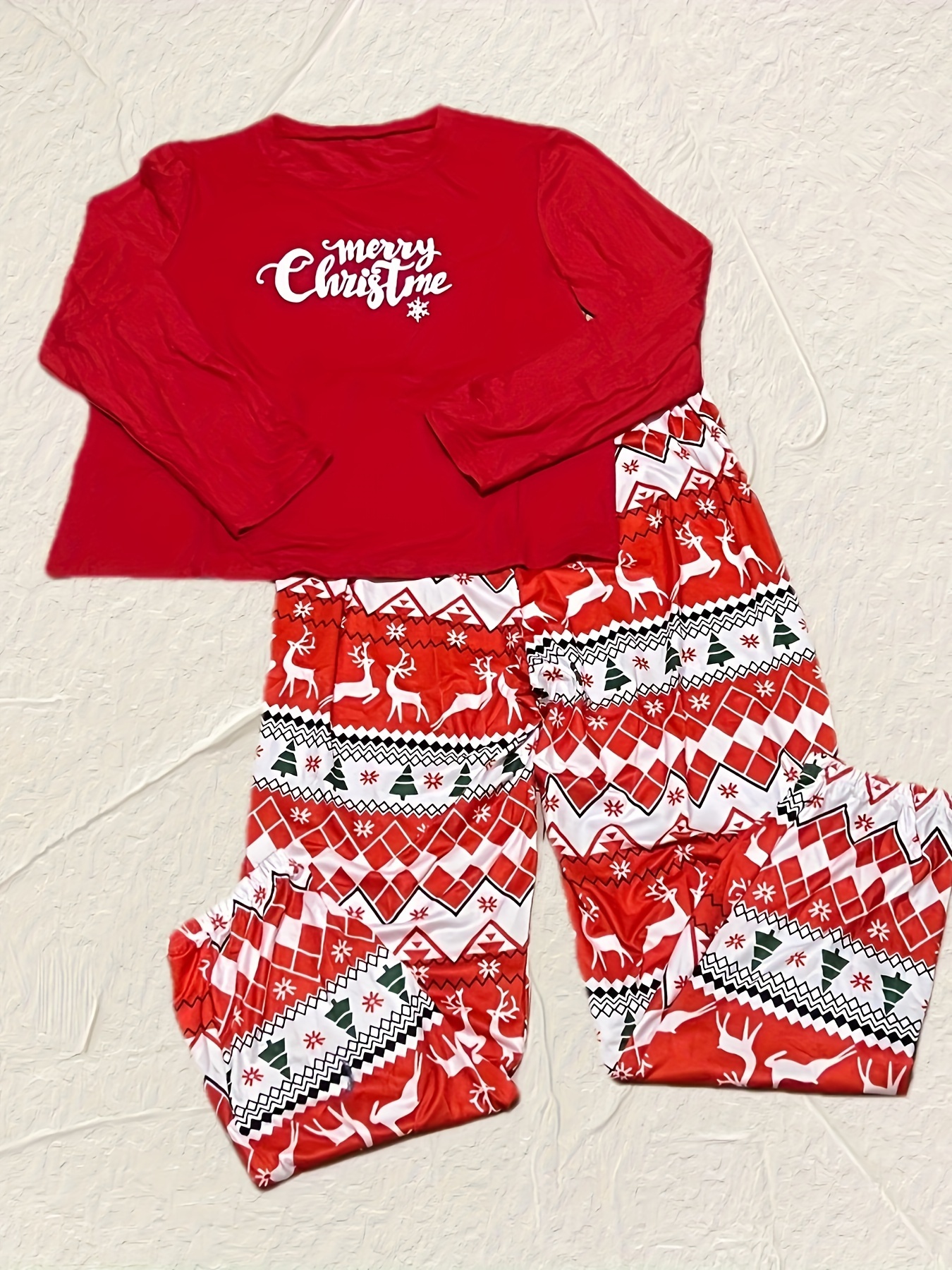 Christmas Pattern Print Lounge Set Women's Loungewear & Sleepwear