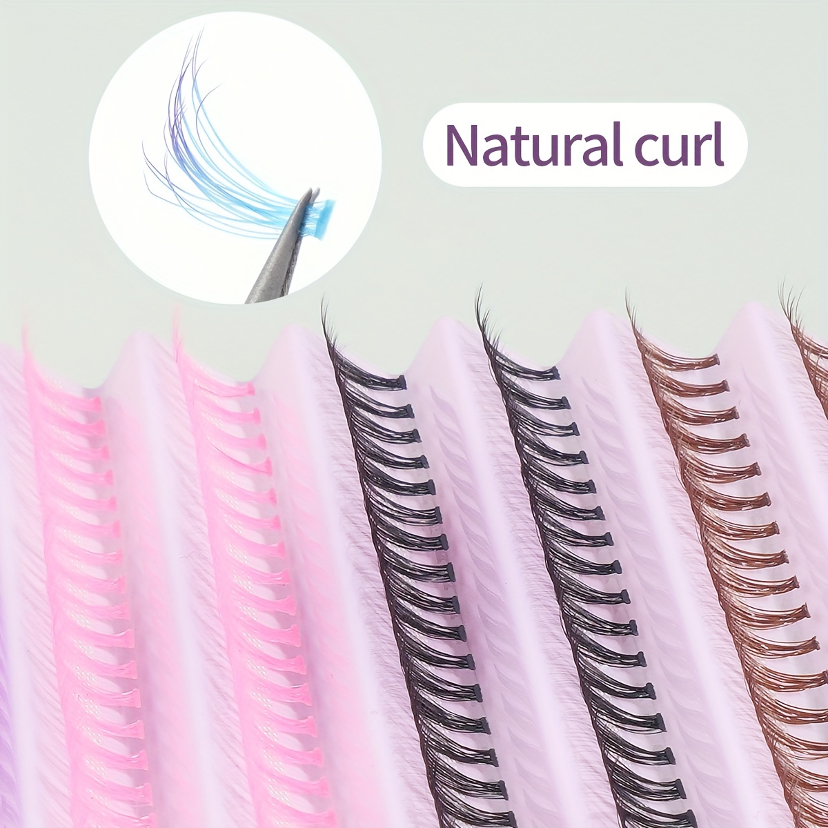 200pcs Cluster Lashes Fishtail Grafting Lashes Soft Faux Mink Eyelash Extension
