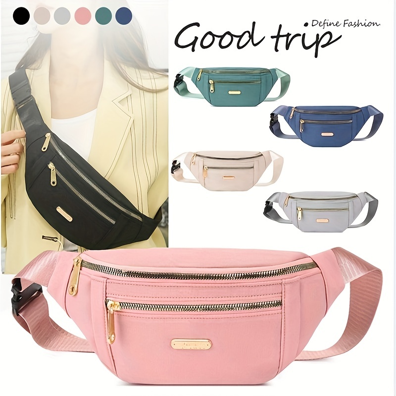 Women Waist Bag Waterproof Belt Bag Butterfly Print Outdoor Crossbody Chest Bag  Female Fashion Casual Fanny Pack