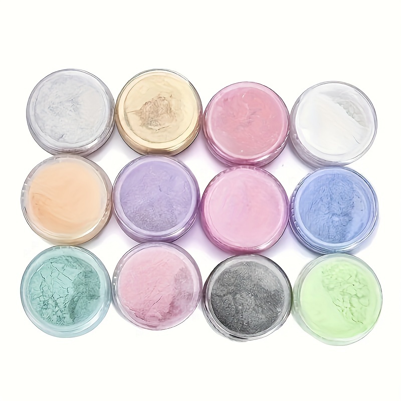 12 Color Set Natural Mica Pigment Powder For Soap Cosmetics - Temu