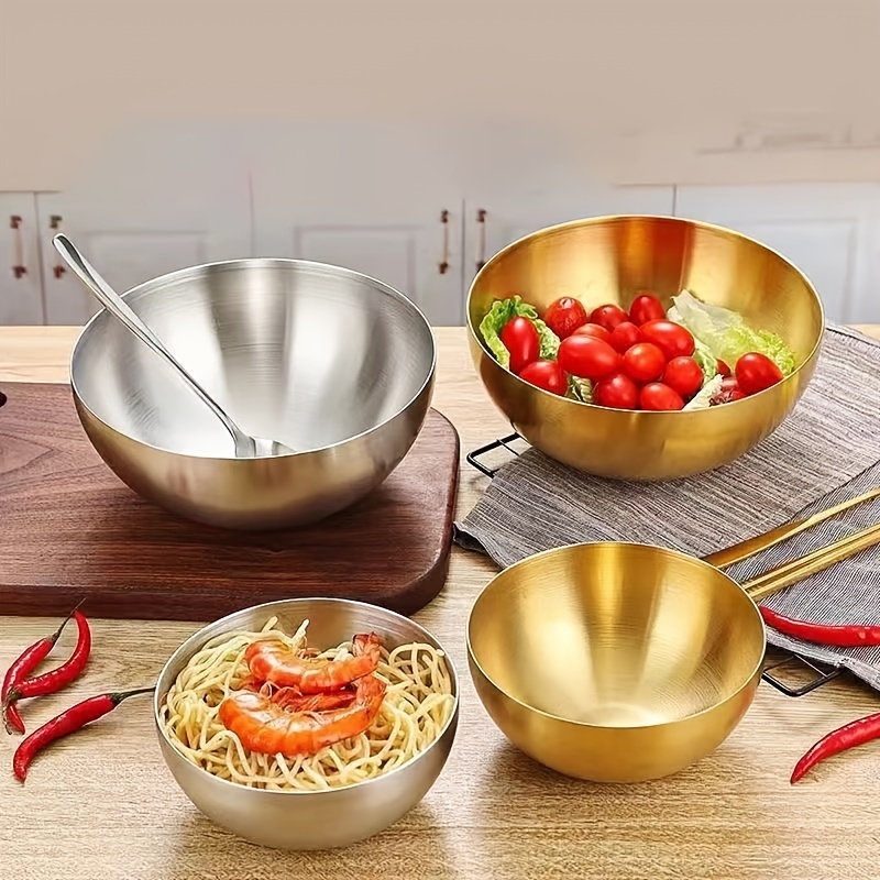 1pc Stainless Steel Mixing Bowl Salad Bowl