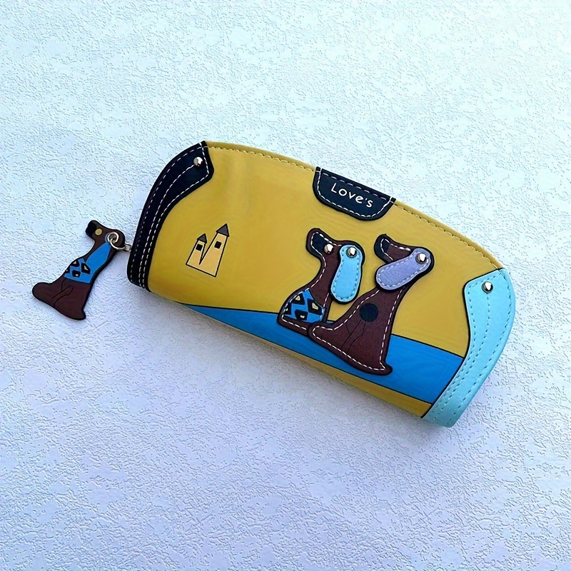 Image of New Women's Wallet Long Cartoon Puppy Clutch Korean Style Multifunctional Fresh Coin Purse Zipper Wallet