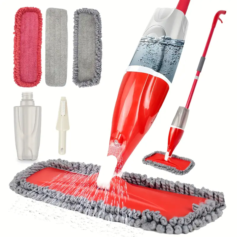 18 Microfiber Mops for Floor Cleaning,Microfiber Mop with 2 Dry Pads & 2  Wet Pads & 1 Pad Brush and a Mop Storage Unit,Microfiber Mops for