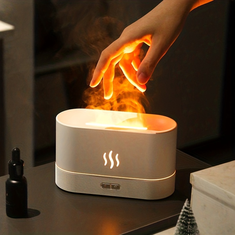 Portable Flame Ultrasonic Aroma Diffuser Waterless Auto Shut - Temu