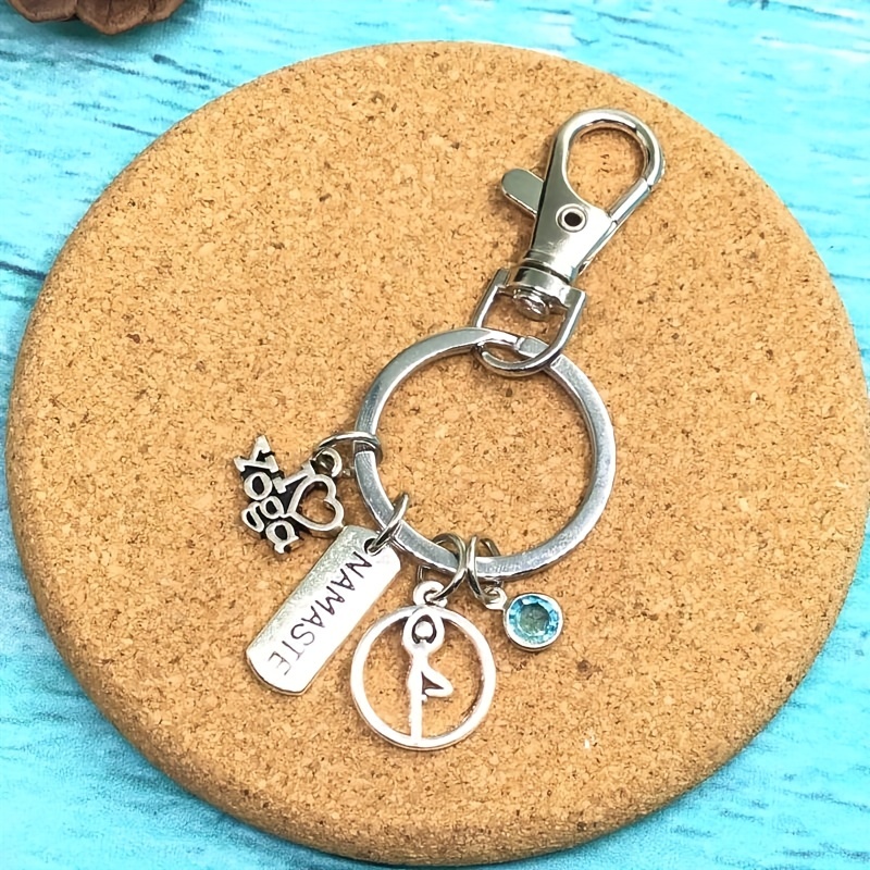 

Buld Your Own Yoga Keychain For Men, Lotus Flower Keychain, I Love Yoga Keychain For Men