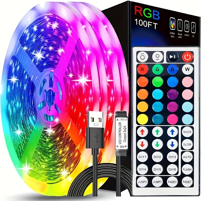 Ruban LED WiFi 10M Bande LED APP, LED chambre Synchronisation avec la  Musique, Lumière LED multicolore
