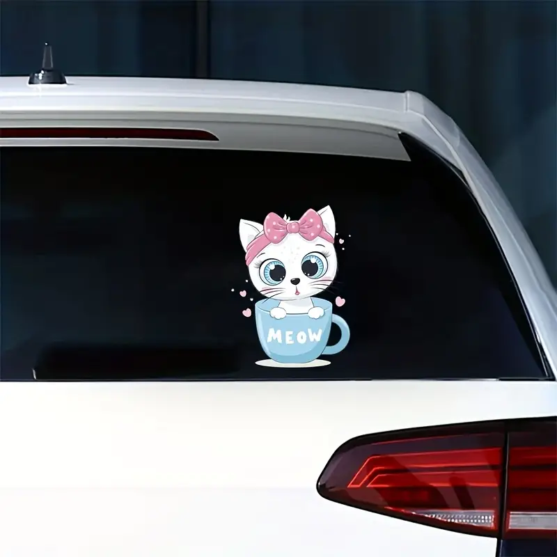 1pc Kreative Cartoon Princess Cat Autoaufkleber Haustier - Temu Germany