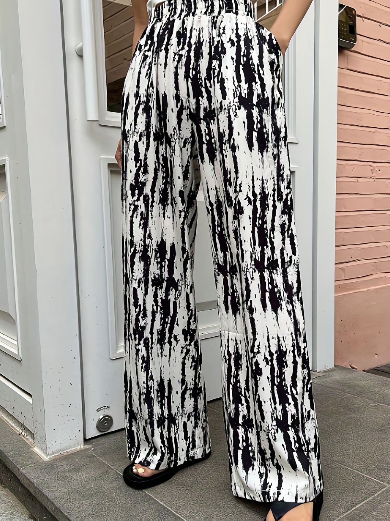 Shop Printed Pants with Elasticated Waist Online