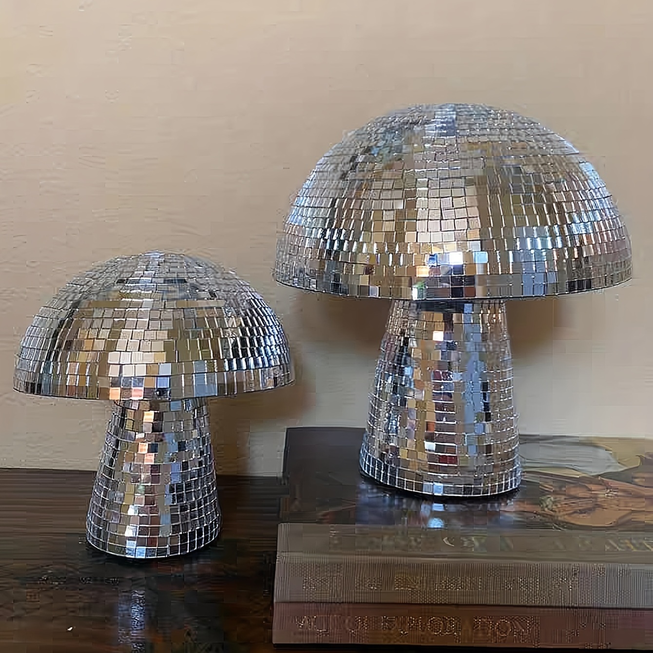 Mushroom Disco Ball Mirror Glass Brick Mushroom Home Decor Temu Australia