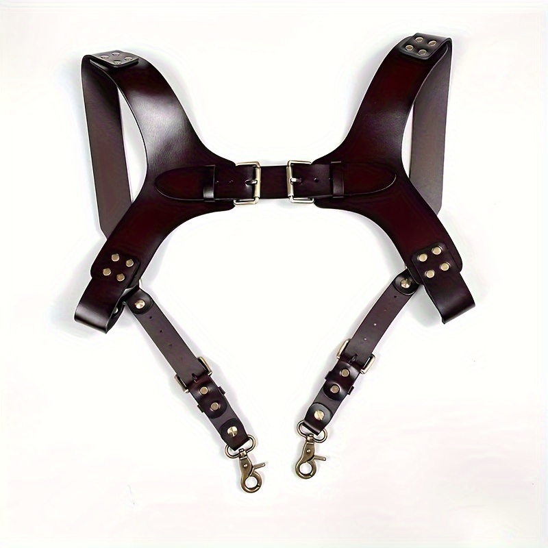 Leather Bondage Suspenders Stylish Punk Knight Pu Leather - Temu