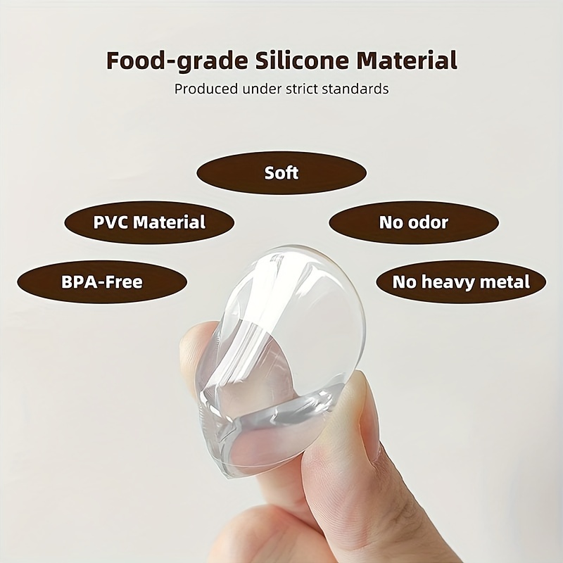 2pcs Thickened Clear Corner Guard For Anti-collision , Silicone