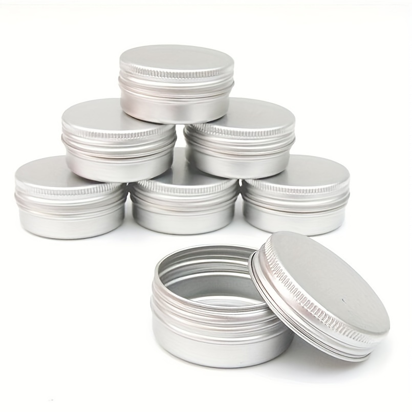 10pcs Tins Aluminum Jars Metal Tins With Lids Candles Tin Cans Round Tins  Jars Travel Tins